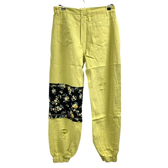 POL Pistachio Patchwork Jogger Distressed Pant Sz Medium NWT - Picture 9 of 10